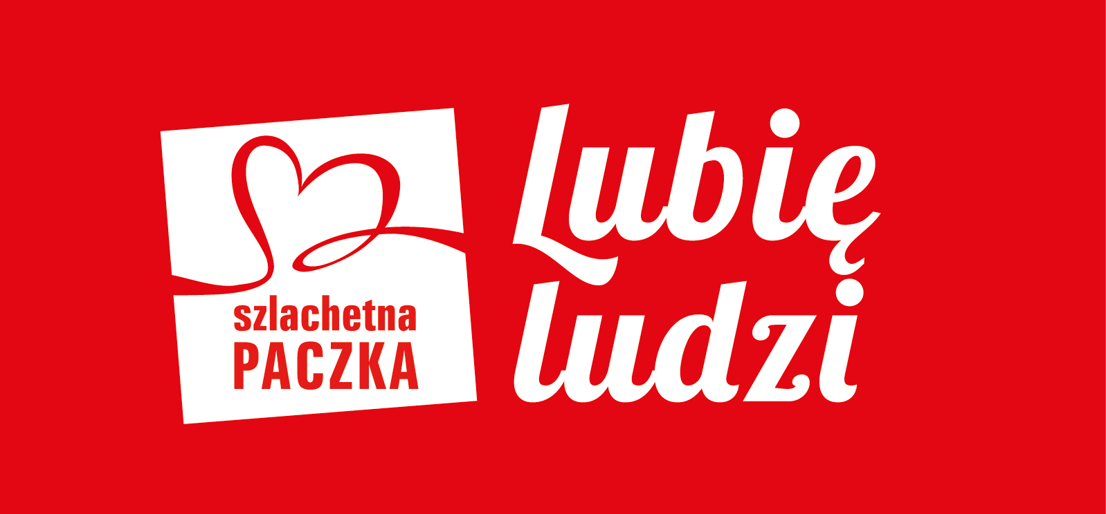 logotyp szlachetnapaczka poziom biaC582e na czerwonym